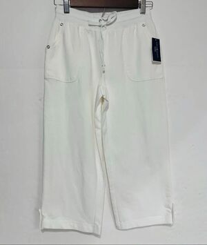 Karen Scott Sport Petites Bright White Capri Pants   Size PP   NWT